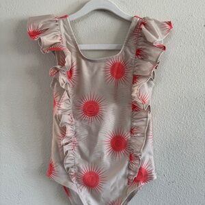 Kate Quinn Ruffle Sunburst One-Piece Swimsuit - Size 6Y